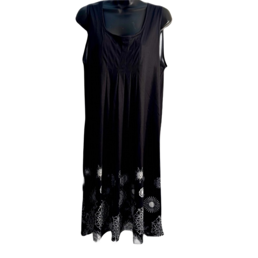 3XL black w white floral cover up sun dress